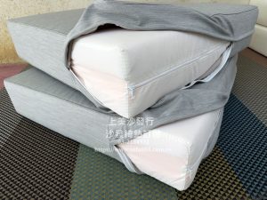 採用石墨烯涼感布訂做實木沙發椅墊