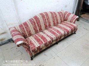 英式布沙發修理前
